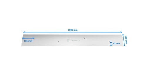 Předvrtané otvory široké přechodové lišty 120 mm nejsou ve středu, jako u ostatních šíří