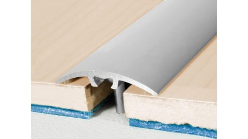Přechodová lišta narážecí oblá Profilteam 32*2700 Stříbrná E01