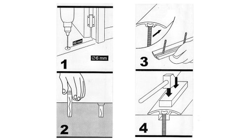 Návod na montáž narážecí lišty s trnem