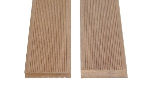 Terasová prkna Bukit o rozměru 28 x 145 mm jsou opatřena perem a drážkou na příčné straně