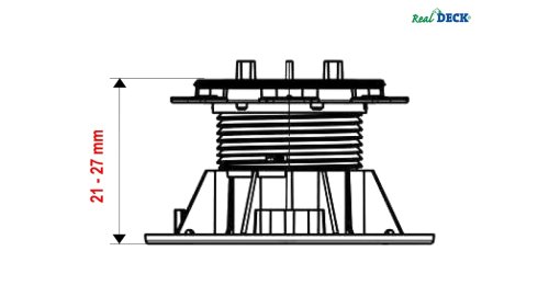 Rektifikační terč pro terasy Real DECK AP 21-27 mm