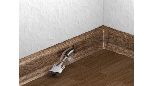 Soklová lišta pro kabely Döllken SLK 50 W476 Wenge – 25 × 50 mm