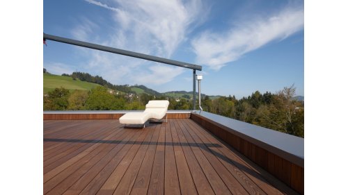 Terasové prkno Jasan Thermowood Clip hladké