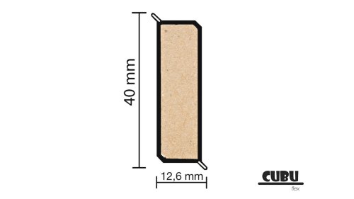 CUBU flex life 40 soklová lišta Bílá