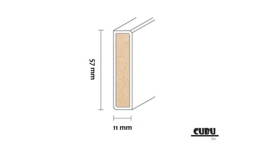 CUBU flex life 60 soklová lišta bez těsnění 1408 RAL 9016 Bílá