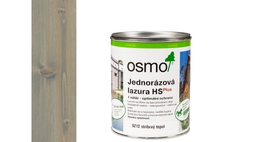 OSMO 9212 Stříbrný topol HS Plus jednorázová lazura 0,75l