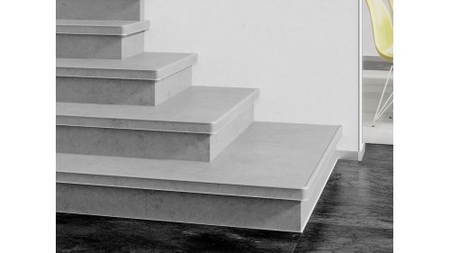 Schodový profil pro obložení schodů Küberit 845 do 3 mm Imitace nerezi F2