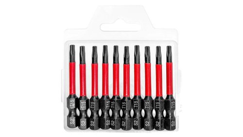 Impaktní nárazové bity 50 mm / TX15 – 10 ks – MEX-TOOLS Hobby