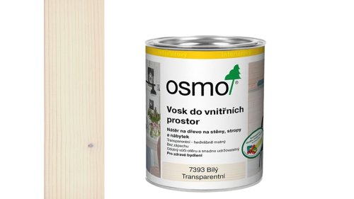 Osmo 7393 Vosk do vnitřních prostor – bílý transparentní, 0,75 l