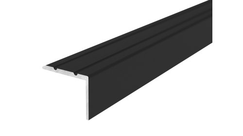 Schodová lišta samolepicí Profiltem – Černá (≈ RAL 9005), 24,5 × 20 × 1200 mm