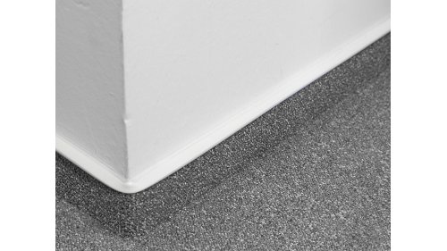 Kobercová soklová lišta – TSL 55 bílá 0101, 55 × 13 × 2500 mm