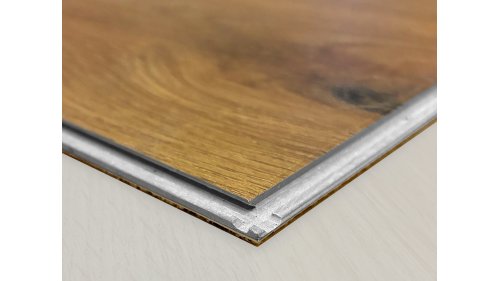 Zenith SPC – detail kompozitního jádra, zámkového spoje a korkové podložky 1 mm