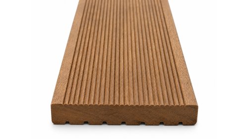 Profil terasového prkna Bangkirai 25 × 145 mm – jemná drážka
