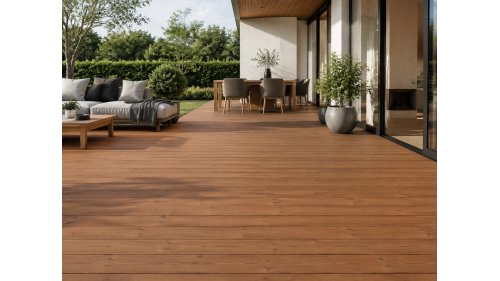 Terasové prkno Borovice Thermo Clip hladké 26 × 117