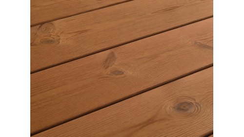 Terasové prkno Borovice Thermo Clip hladké 26 × 117