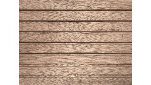 Fotografie zachycuje hrubé podélné drážkování pohledové strany, přirozenou kresbu dřeva a jemné barevné i strukturální rozdíly typické pro masivní exotickou dřevinu