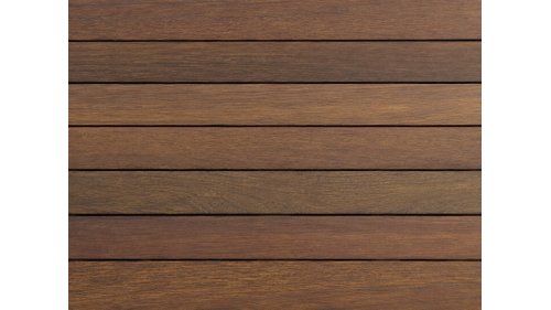 Pohled shora na plochu z hladkých terasových prken IPE 21 × 145 mm