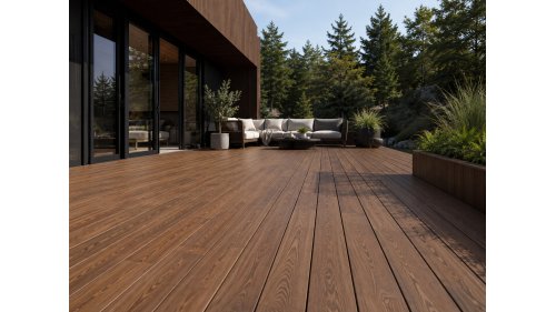 Terasové prkno Jasan Thermowood Clip 20 × 140 × 2400 mm – hladká strana