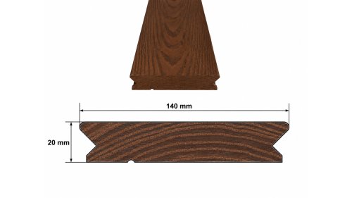 Jasan Thermowood Clip 20 × 140 mm – profil a rozměry