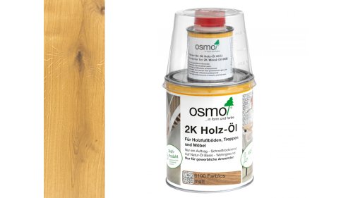 Osmo 6100 Bezbarvý 2K olej na dřevěné podlahy a nábytek – matný, 1 l