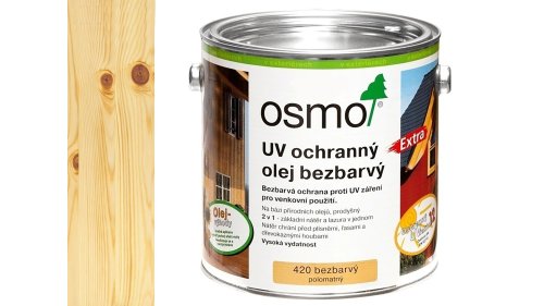 Osmo 420 Extra UV ochranný olej bezbarvý polomat 2,5 l