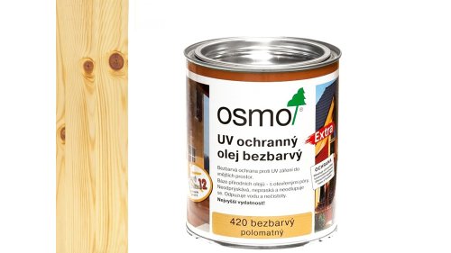 Osmo 420 Extra UV ochranný olej bezbarvý polomat 0,75 l