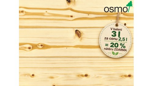 Osmo 420 Extra UV ochranný olej bezbarvý polomat – akční balení 3 l