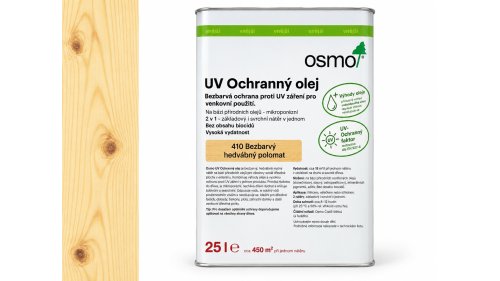 Osmo 410 UV ochranný olej bezbarvý hedvábný polomat 25 l