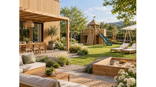 Dřevěná fasáda a pergola ošetřené Osmo 410 UV ochranným olejem