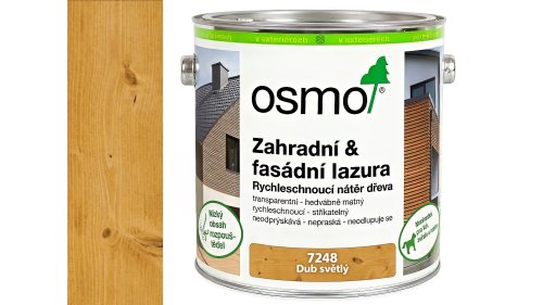 OSMO 7248 Dub světlý Zahradní & Fasádní lazura 2,5 l