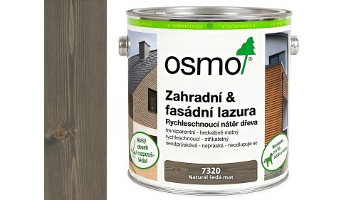 Osmo 7320 Zahradní & Fasádní lazura Natural šedá matná 2,5 l