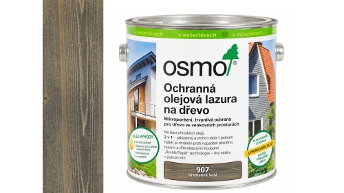 OSMO 907 Křemenně šedá olejová lazura polomat 2,5 l