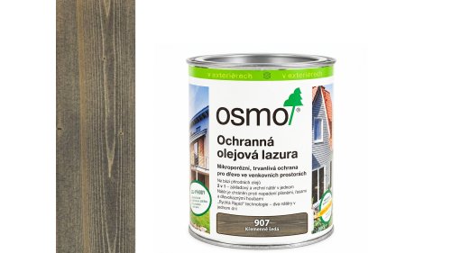 OSMO 907 Křemenně šedá olejová lazura polomat 0,75 l