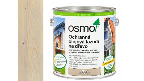 OSMO 906 Perlově šedá olejová lazura polomat 2,5 l