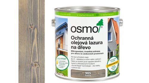 OSMO 905 Patina olejová lazura polomat 2,5 l