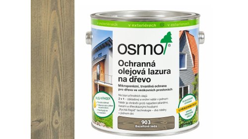 OSMO 903 Bazaltově šedá olejová lazura polomat 2,5 l