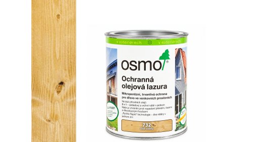 OSMO 732 Dub světlý olejová lazura polomat 0,75 l