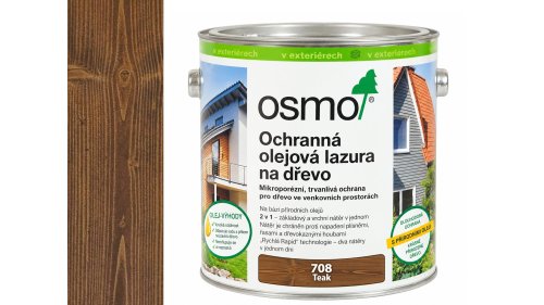 OSMO 708 Teak olejová lazura polomat 2,5 l
