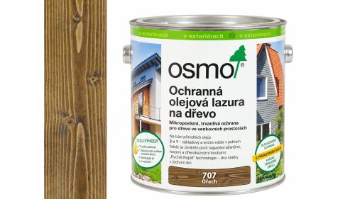 OSMO 707 Ořech olejová lazura polomat 2,5 l