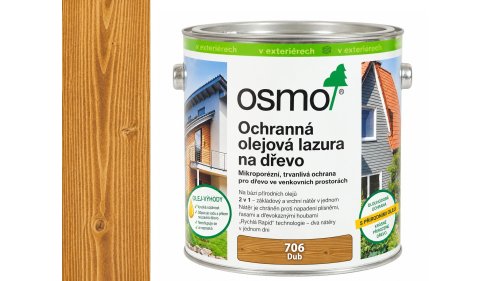 OSMO 706 Dub olejová lazura polomat 2,5 l