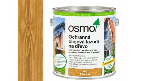 OSMO 700 Borovice olejová lazura polomat 2,5 l