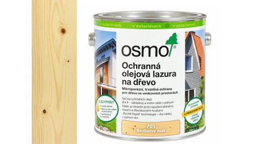 OSMO 701 Bezbarvá olejová lazura matná 2,5 l