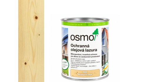 OSMO 701 Bezbarvá olejová lazura matná 0,75 l