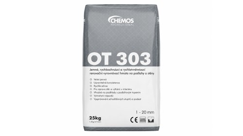 CHEMOS OT 303 – rychlá renovační a vyrovnávací hmota na stěny a podlahy 25 kg