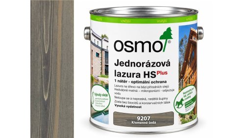 OSMO 9207 Křemenně šedá HS Plus jednorázová lazura 2,5 l