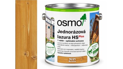 OSMO 9221 Borovice HS Plus jednorázová lazura 2,5 l