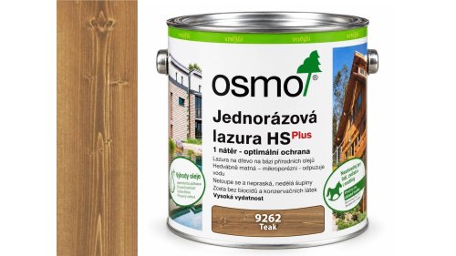 OSMO 9262 Teak HS Plus jednorázová lazura 2,5 l