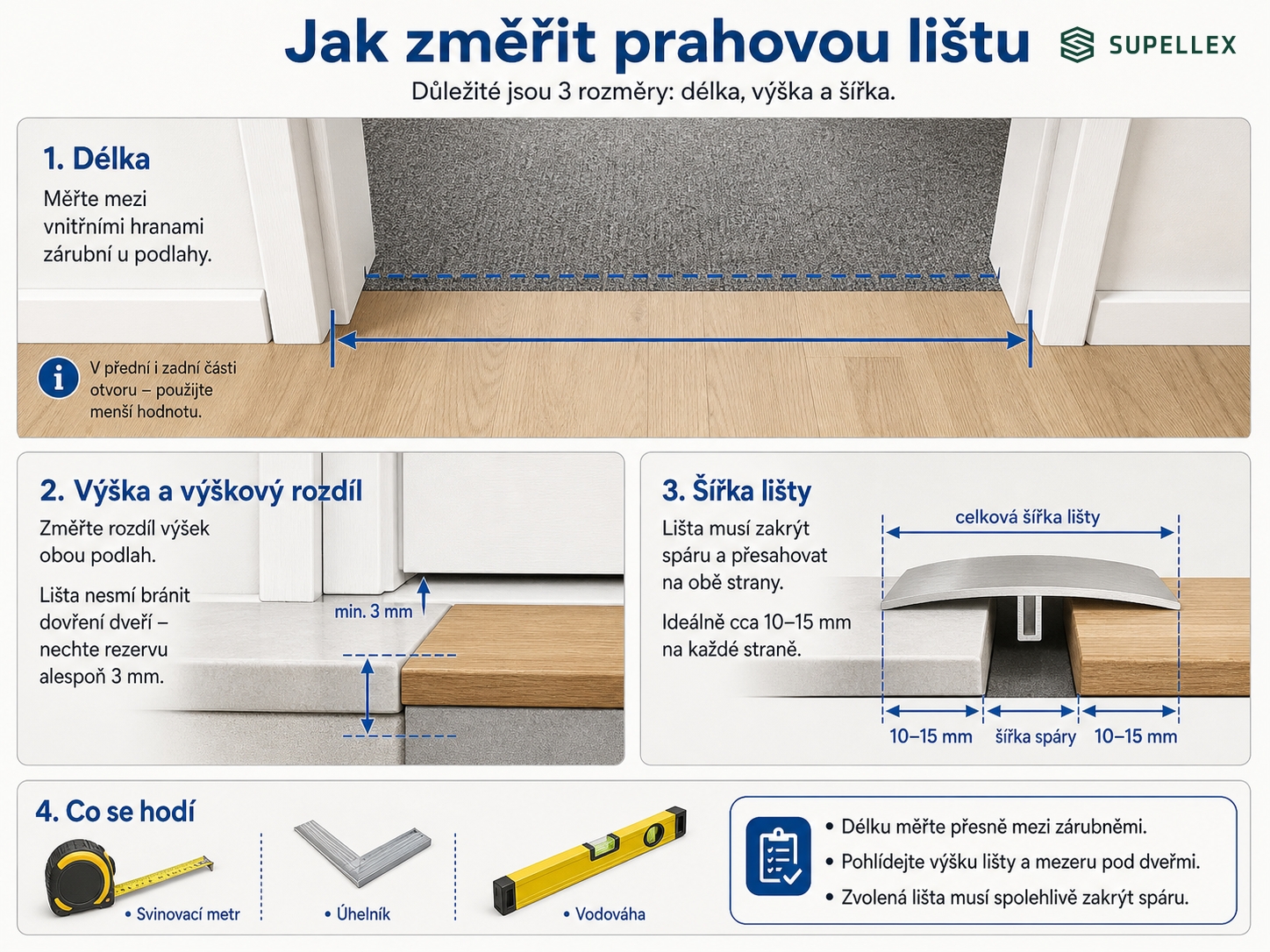 Jak změřit prahovou lištu