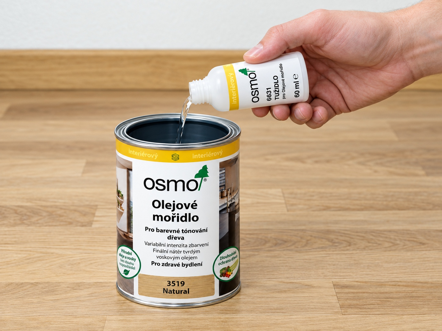 Přidání Osmo 6631 Tužidla do Olejového mořidla