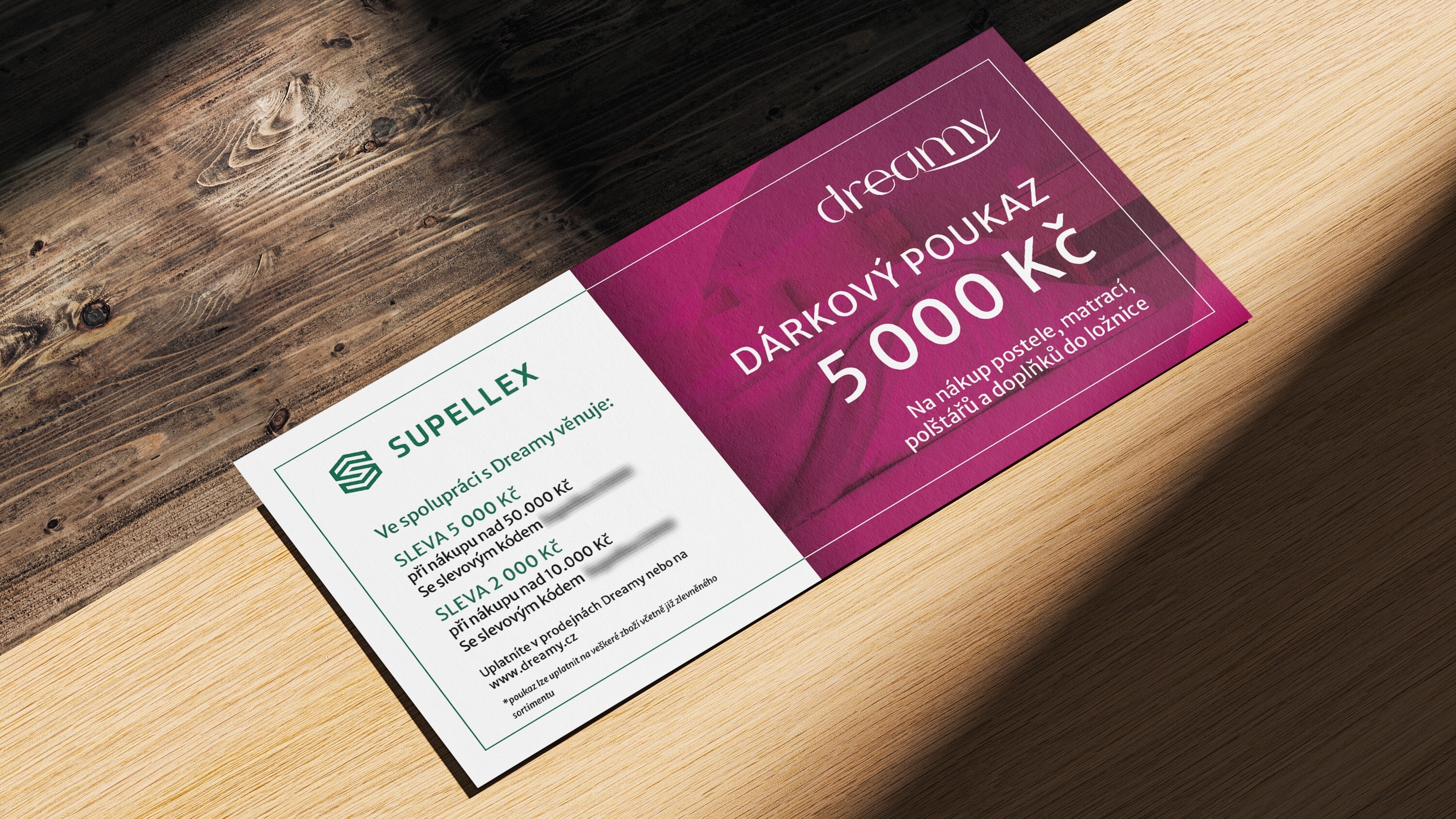 Dárkový poukaz Supellex a Dreamy